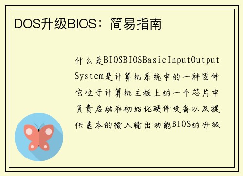 DOS升级BIOS：简易指南
